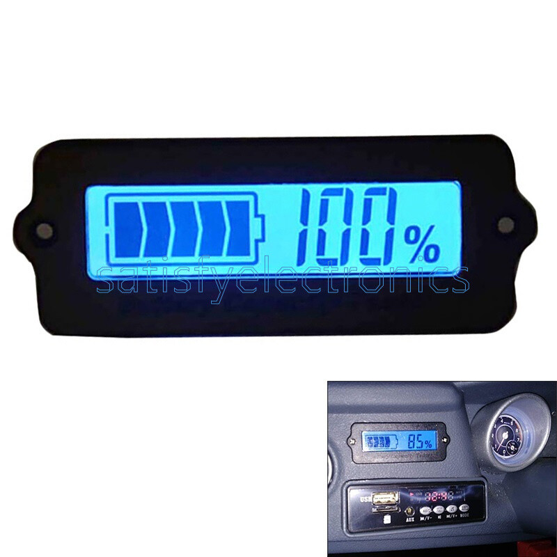 12V Lead Acid Battery Capacity Indicator LCD Digit Display Meter