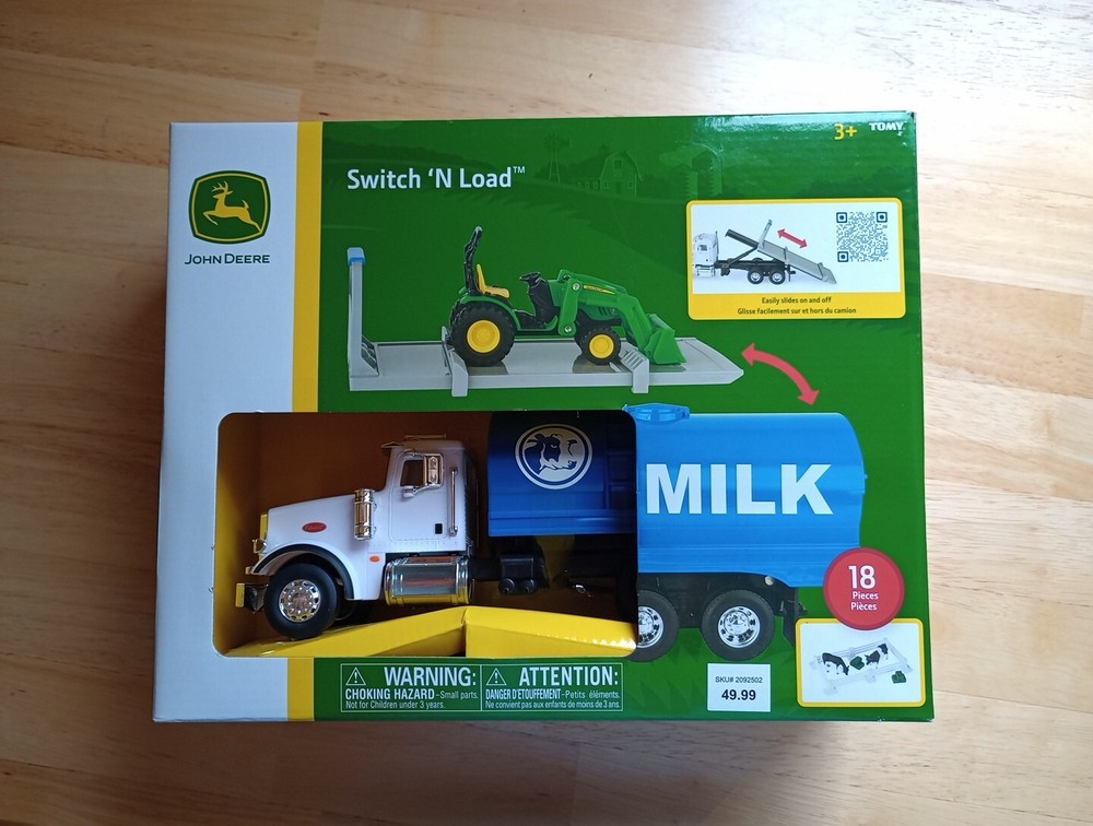 John Deere Switch 'N Load Peterbilt Milk Truck