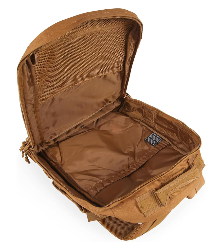 Highland Tactical Backpack Major Heavy Duty MOLLE WEB HOOK-LOOP, Tan