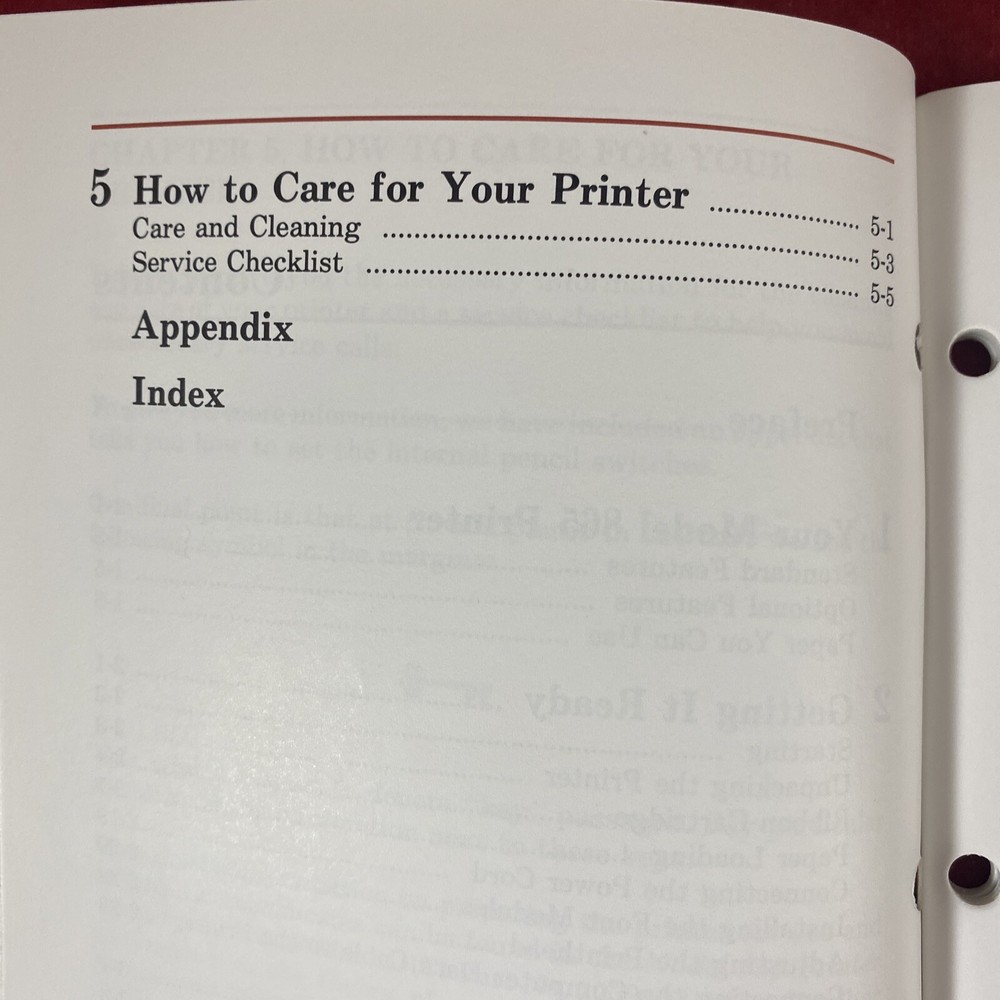 Texas Instruments Model 865 Printer Quick Reference Card & Two Manuals