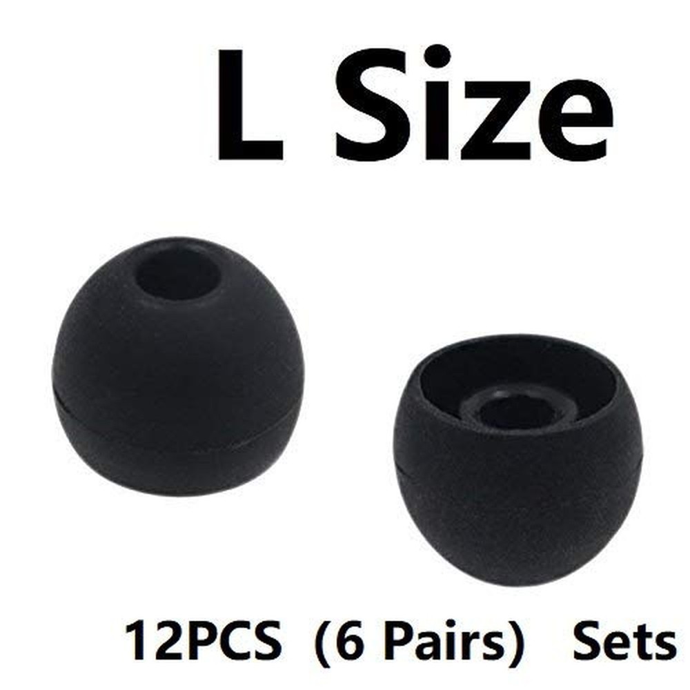 12PCS Large Size Replacement Ear Tips Earbud Eartip Ear Cap Ear Bud Tip for P...