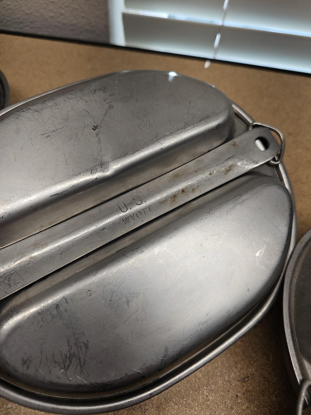 3 Lot X Vintage US Military Issue Mess Kits No Silverware 3 Random Years/ Kits