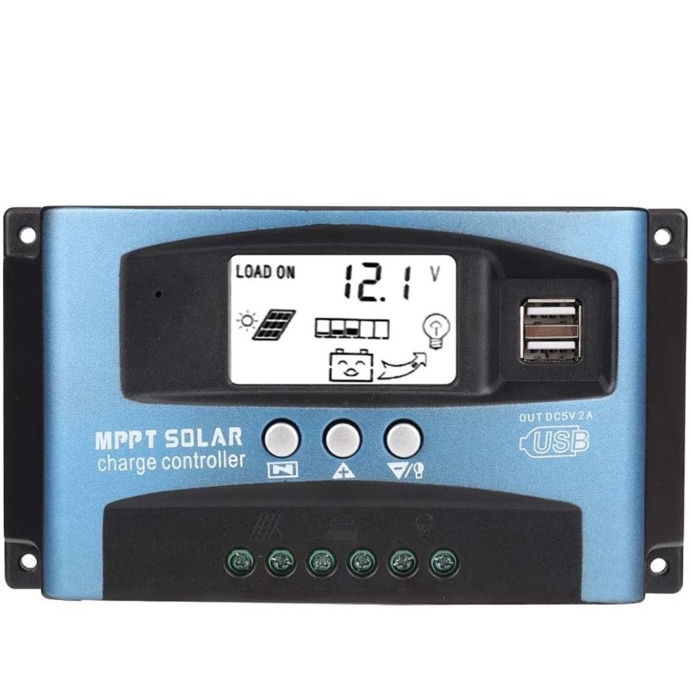 100A MPPT Solar Charge Controller, 12V/24V Battery Protection, High Efficiency