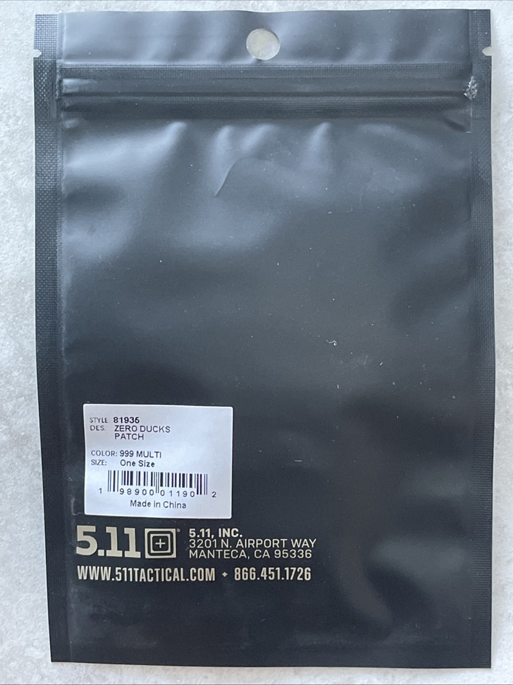 BRAND NEW 5.11 TACTICAL ZERO DUCKS 🦆 PATCH