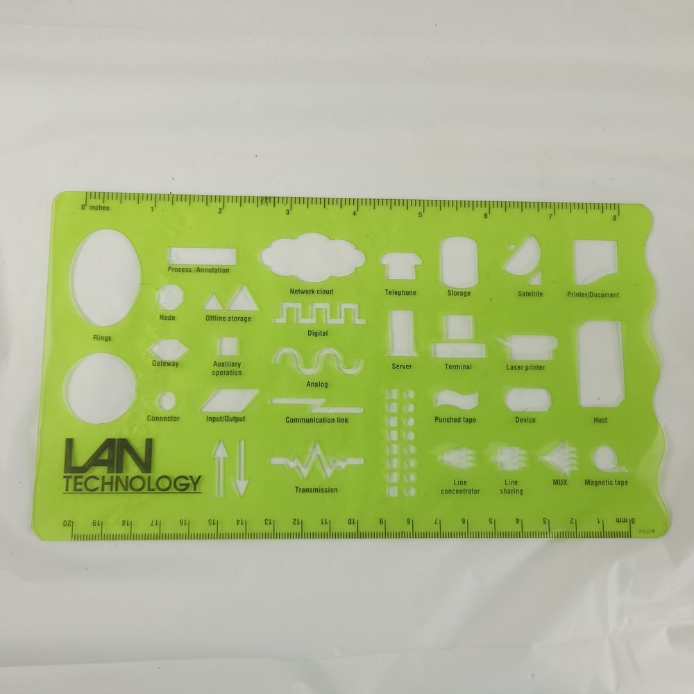 LAN Technology Plastic Networking Template P6378