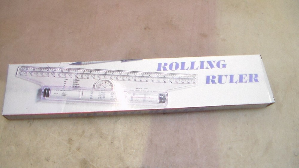 Rolling Ruler S-1935 Horizontal & Vertical Parallel Lines, Circles, Arcs, Angles
