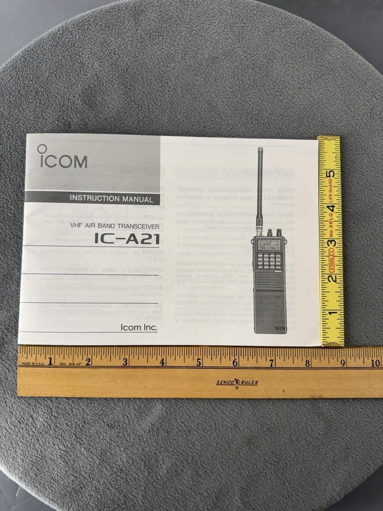 Icom IC-A21 ORIGINAL Instruction Manual In Good Condition.