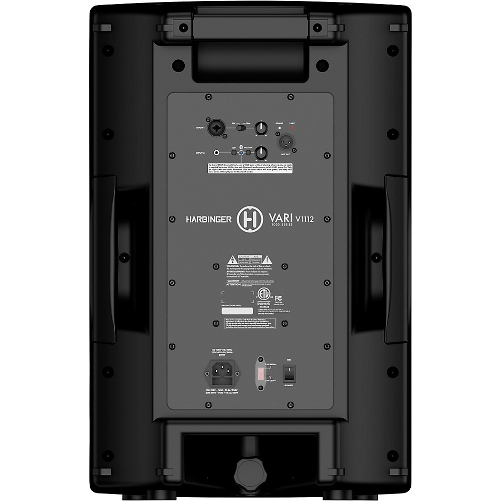 Harbinger VARI V1112 12" 2-Way Powered Speaker with Bluetooth