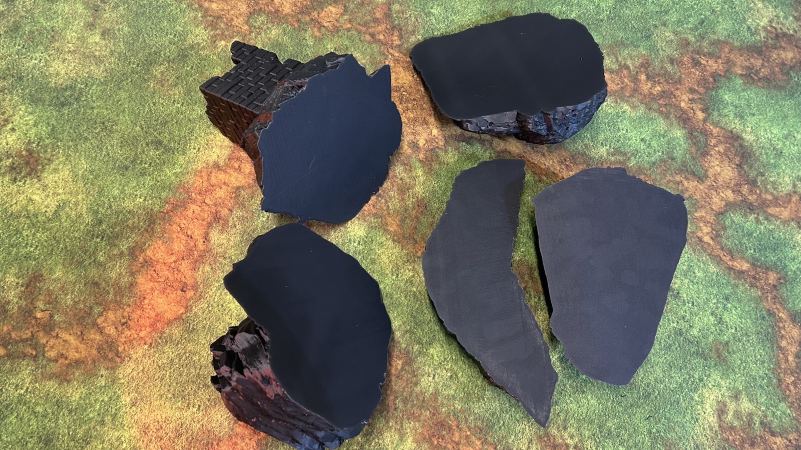 Tabletop Terrain Massive Hills tabletop scenery, 5-piece set