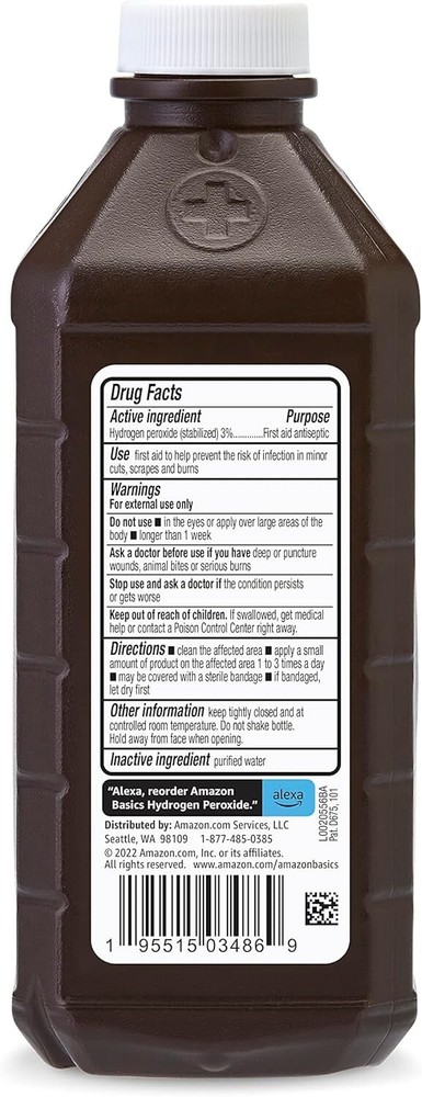 Amazon Basics Hydrogen Peroxide 16oz Topical Solution USP