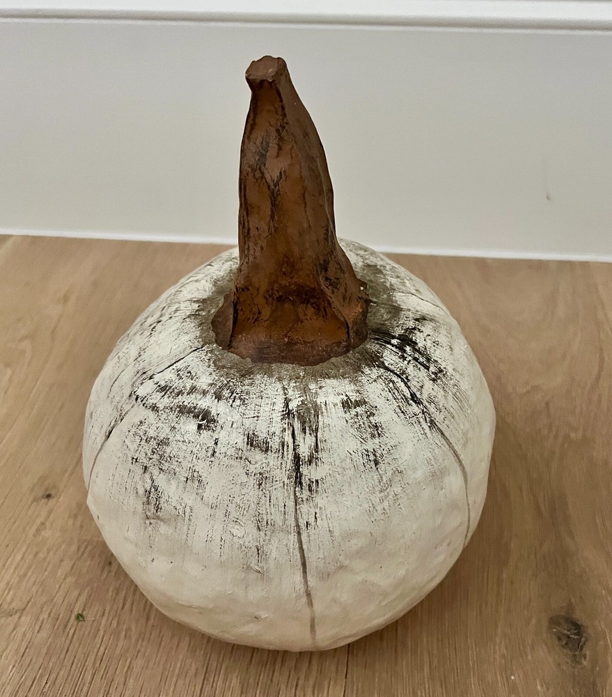 Primitive White Pumpkins Farmhouse Halloween Fall Decor