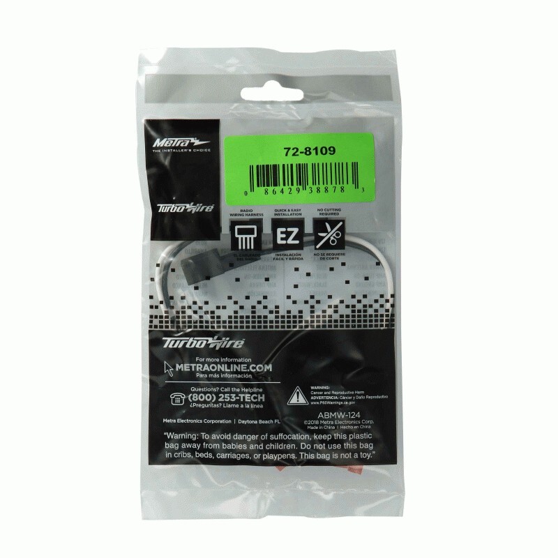 METRA 72-8109 / CAR SPEAKER HARNESS ADAPTER FOR TOYOTA VEHCILES 2020- **NEW**