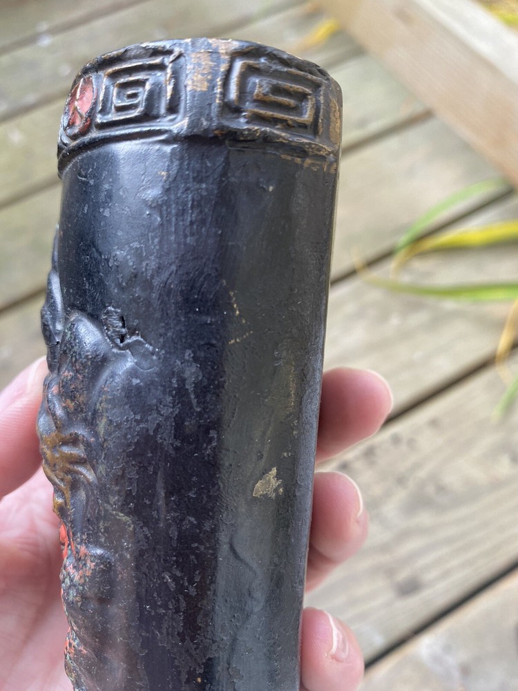 Japanese Wall Black/Red Wall Sconce Mixed Materials