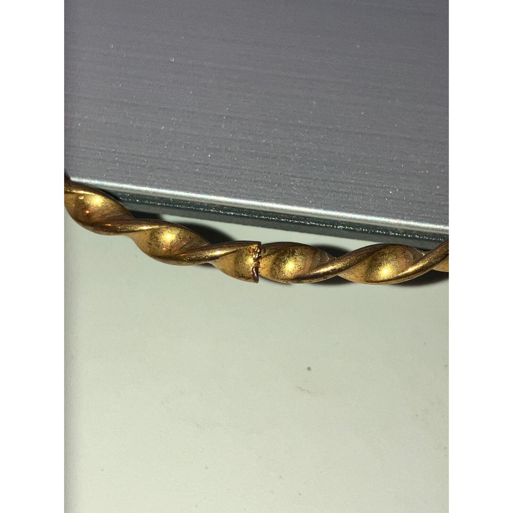 Two Brass Twisted Curved Around 2.75" Bangle Bracelets!