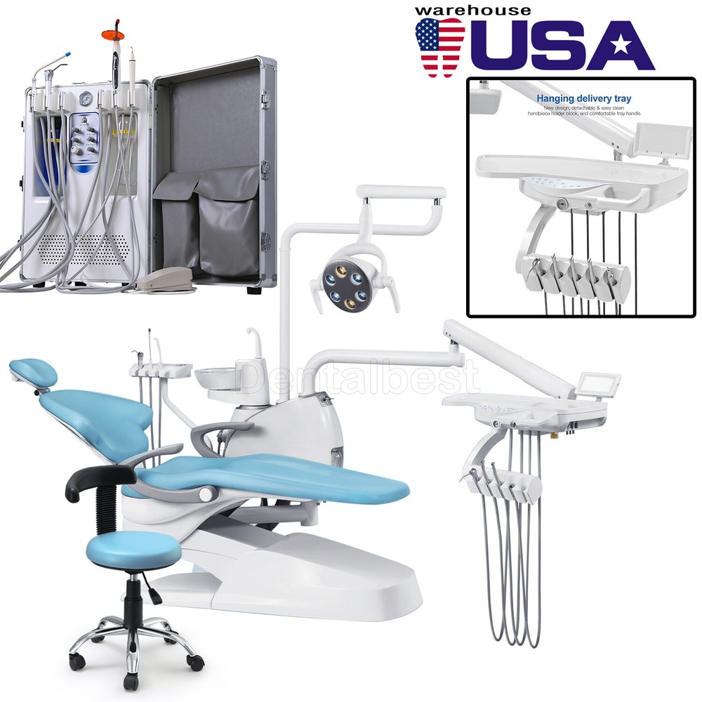Dental Unit Chair Computer Controlled DC Motor PU /Delivery Air Compressor Unit