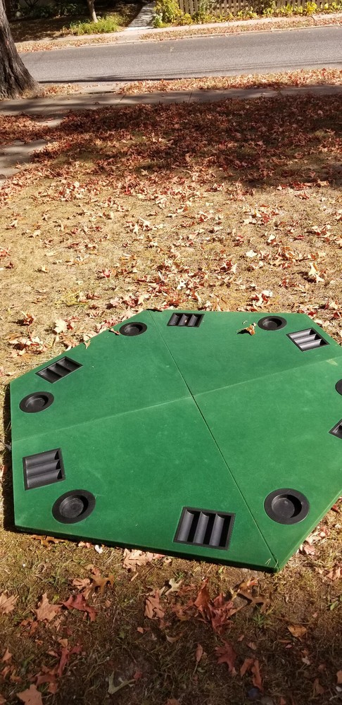 6 PERSON TABLE TOP FOLDABLE FELT POKER FOLDING GAME TABLE