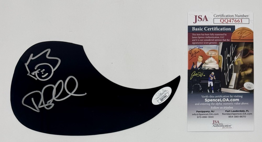 RYAN CABRERA HAND SIGNED AUTOGRAPH ACOUSTIC PICKGUARD WITH JSA COA