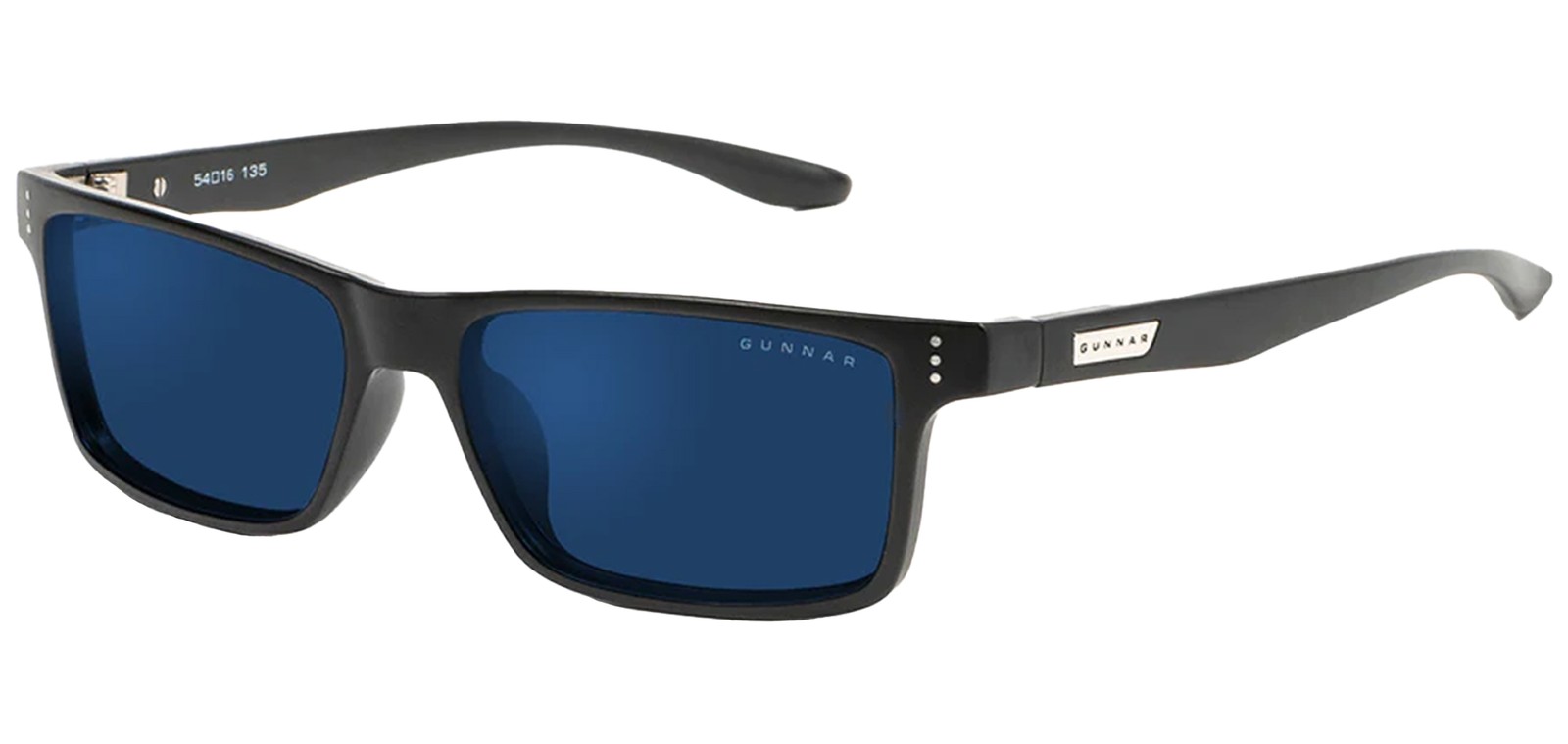 Gunnar Vertex Rectangle Onyx Blue Light Reading Sunglasses - 00111 3.0 54