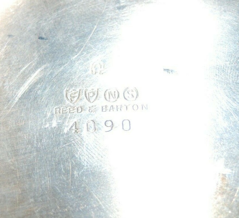 Reed Barton Footed Dish 1948 Silver Plated Deep Serving Dish Plate
