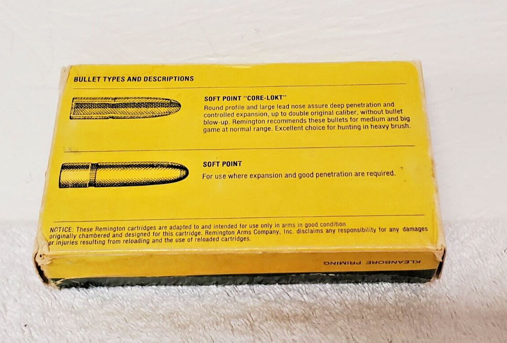 Vintage Remington High Velocity 7MM Mauser Kleanbore Empty Ammo Box w/Insert