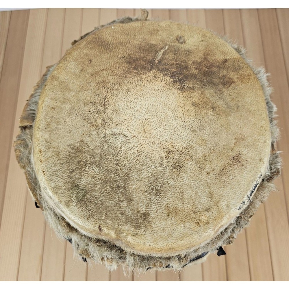 Vintage Antique Hand Made Authentic Djembe Drum