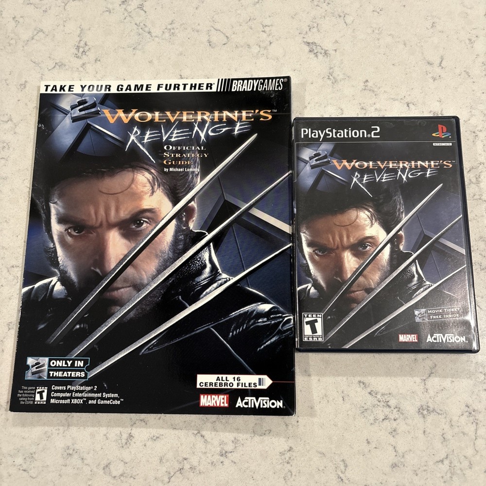Set Wolverines Revenge 2003 Official Strategy Guide & Game Playstation 2 Xbox