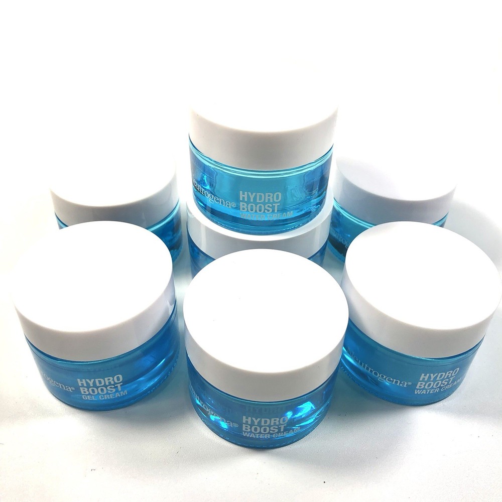 Neutrogena Boost EMPTY 1.7oz Glass Jars Used