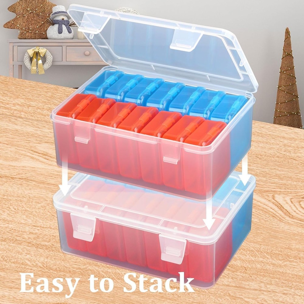 Organize with Style: Mini 15-Piece Bead Storage Set - Clear Plastic Containers