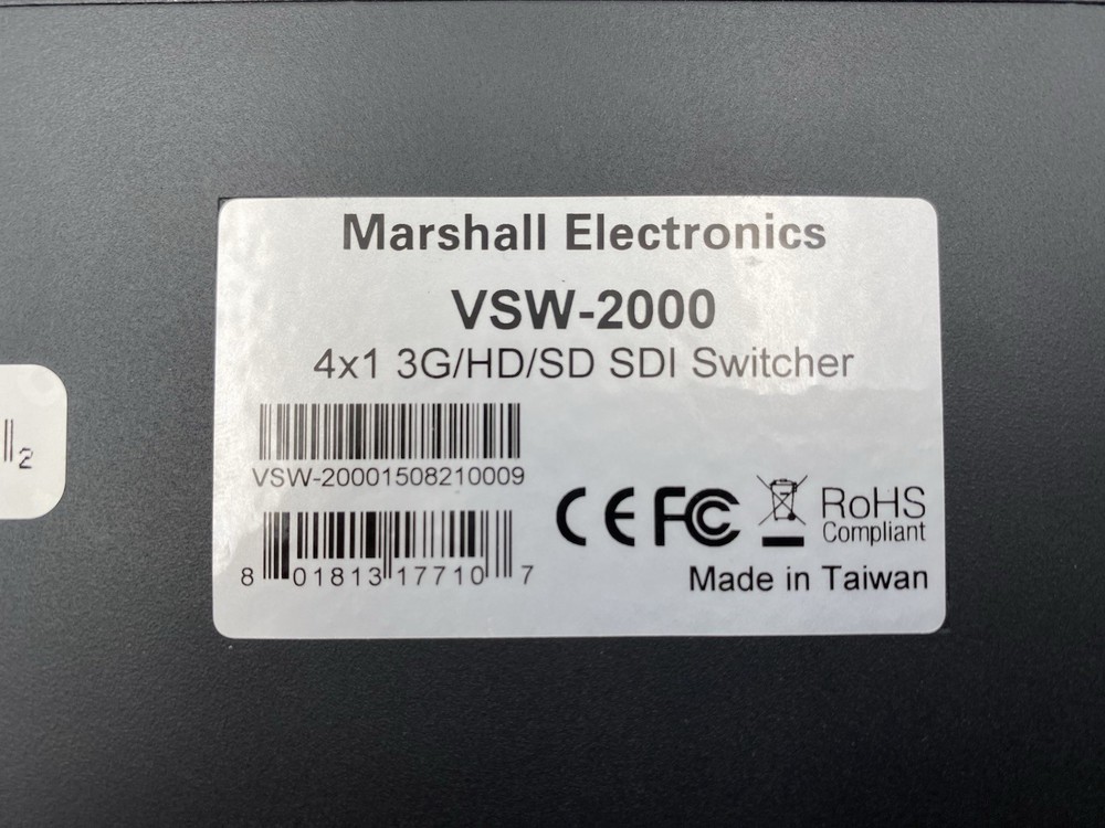 Marshall Electronics VSW-2000 4 x 1 3G/HD/SD-SDI Switcher