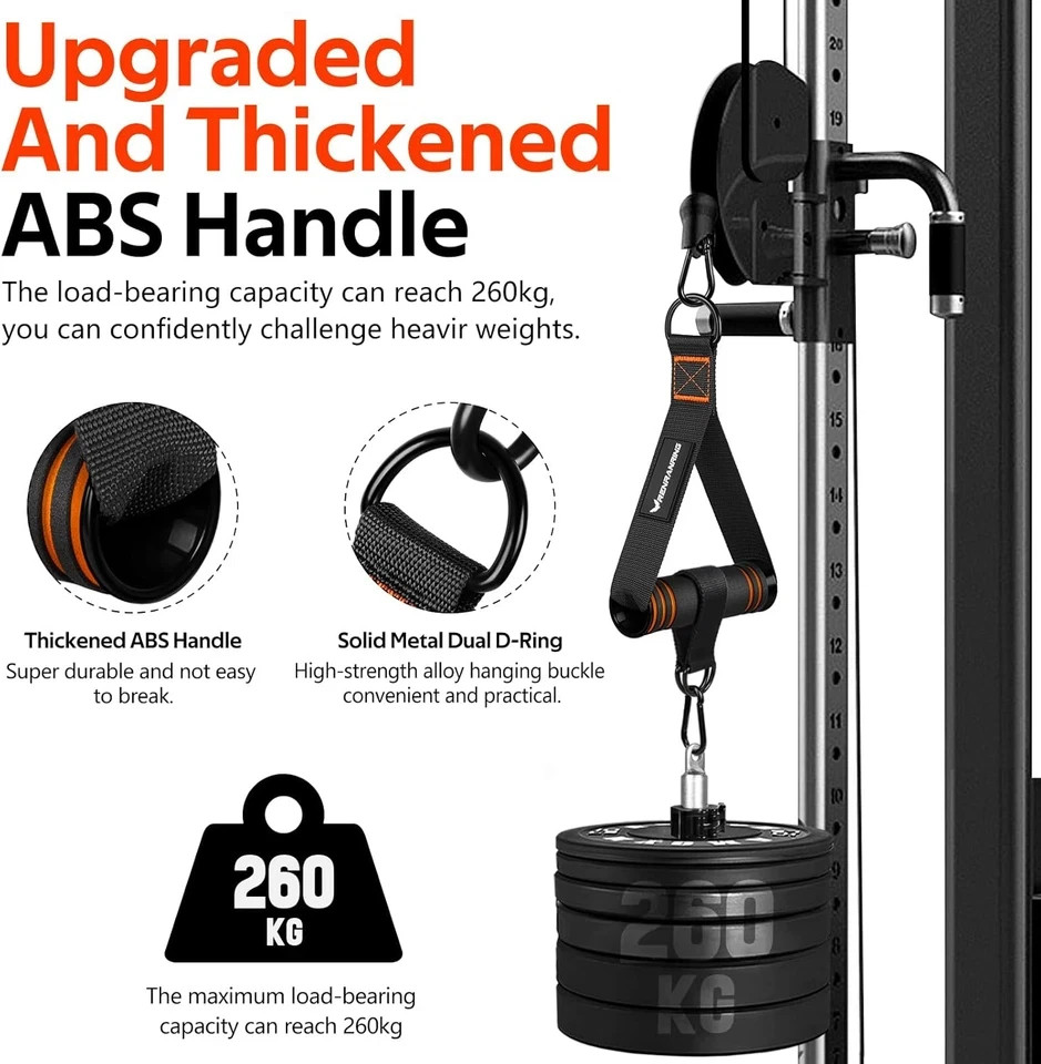 RENRANRING Gym Exercise Handles, Replacement Handle Attachments for Cable Machin