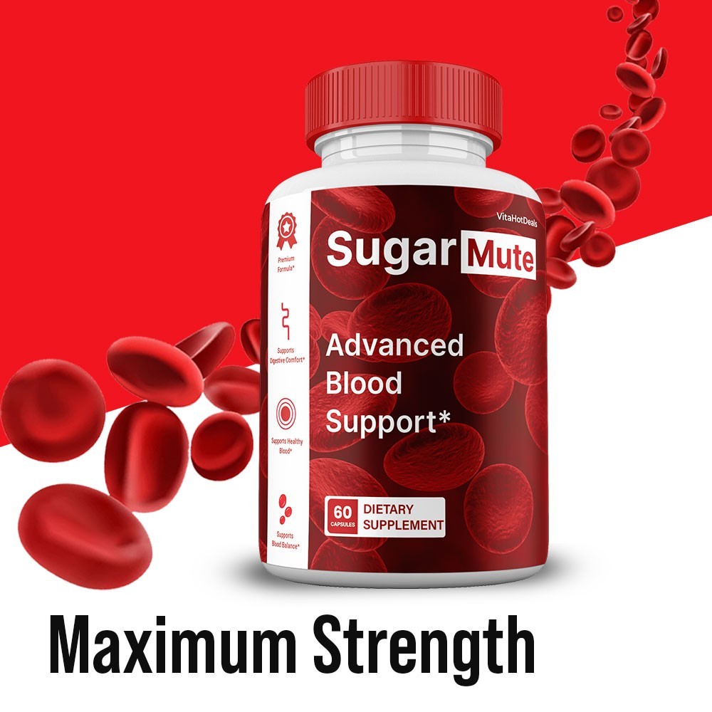 SugarMute Capsules, Max Strength, Sugar Mute Blood Support Pills (2 Pack)