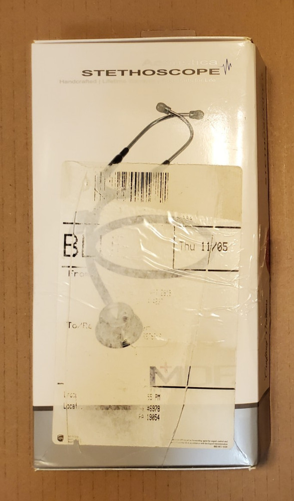 MDF Instruments Acoustica Lightweight Stethoscope MDF 747XP Black Opened/New