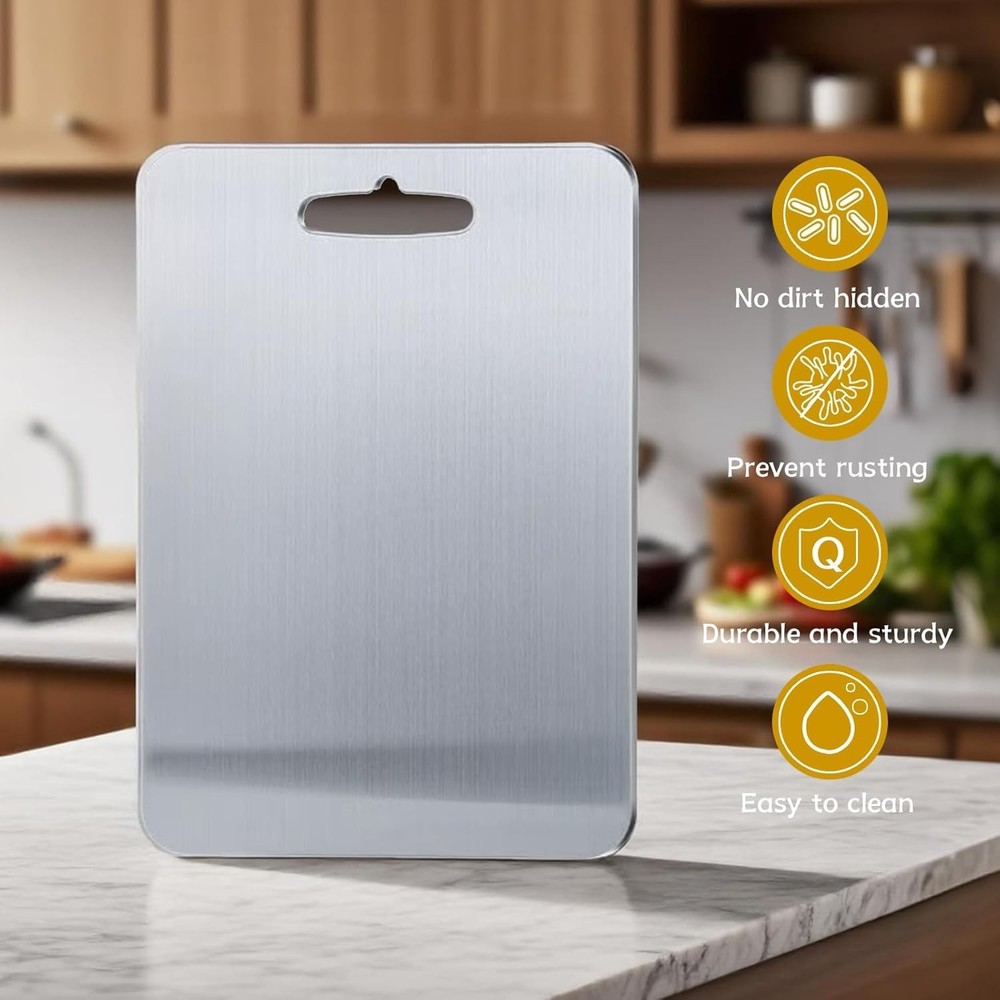 Titanium Cutting Board, 100% Pure Titanium Cutting Boards for Kitchen, Upgrade H