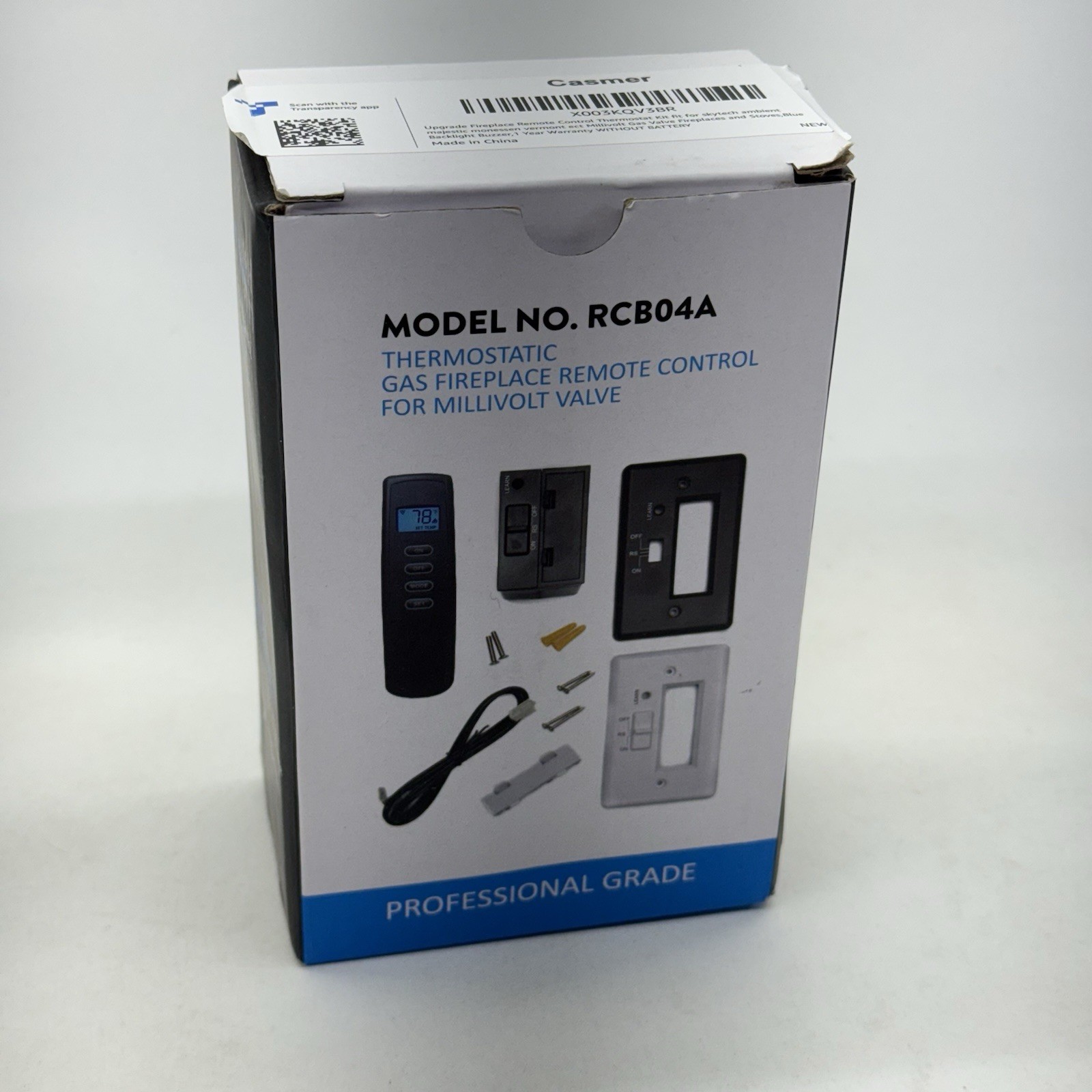 Thermostatic Gas Fireplace Remote Control Model No. RCB05A For Millivolt Valve