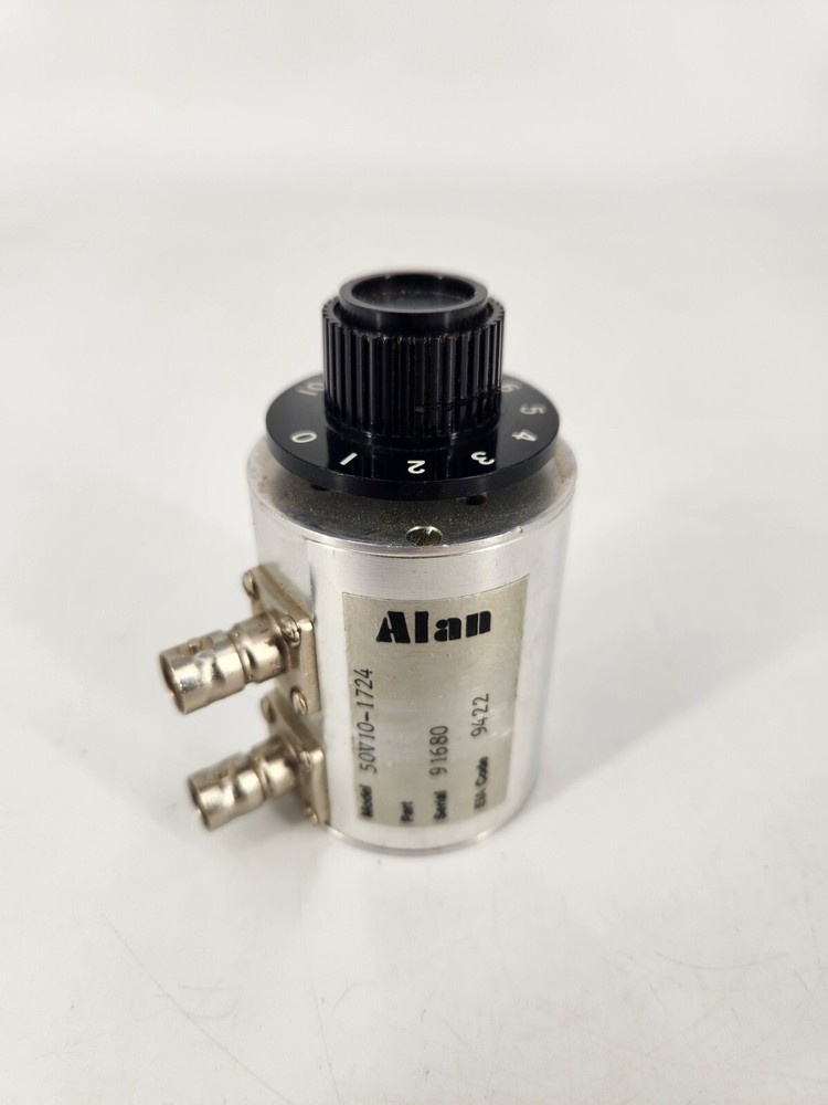 Alan 50V10-1724 Step Attenuator 0-10db In 1db Steps BNC