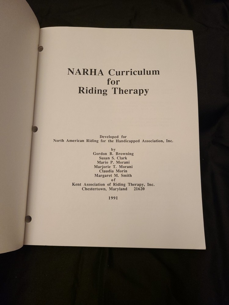 1991 NARHA The Complete Riding Program for Therapeutic Horses Therapy Lessons
