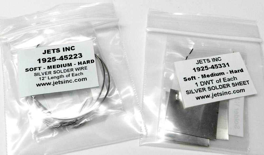 Silver Solder for Jewelry Making Assortment Pack Wire & Sheets -Soft Medium Hard