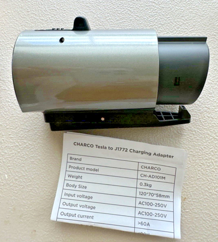 Tesla to J1772 EV Charging Adapter , Max 60 Amp / 250 Volt