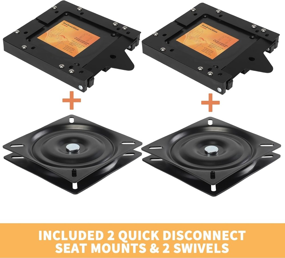 Quick Disconnect Boat Seat Mount w/ Swivel 2 Sets