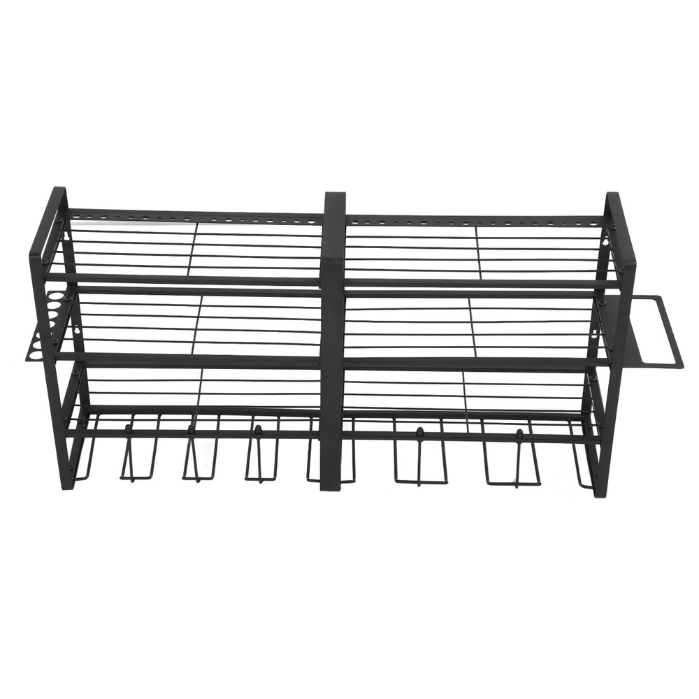 4 Layer Garage Power Tool Organizer Wall Mount Storage Rack Heavy Duty