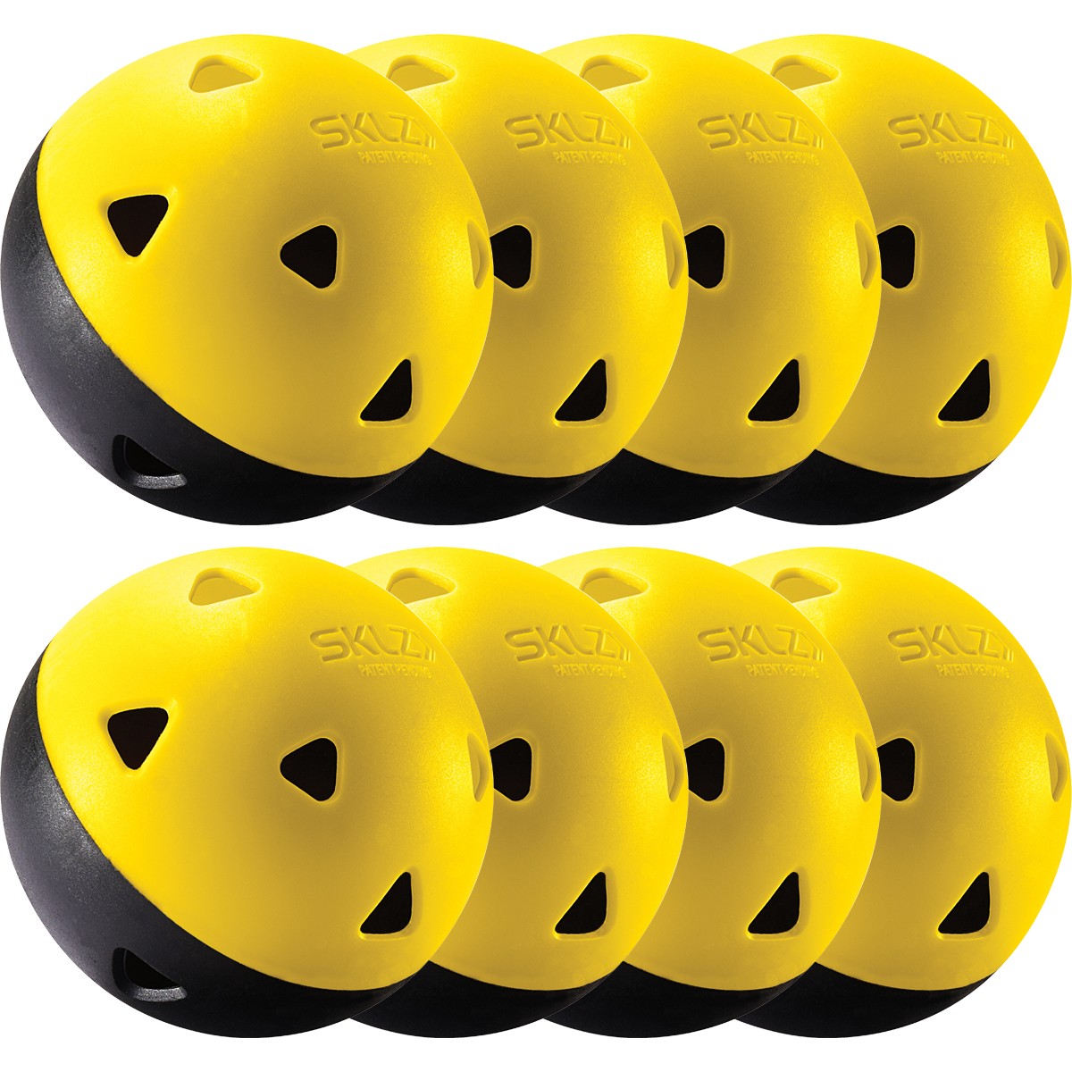 SKLZ Impact Practice Softballs 8-Pack - Black/Yellow