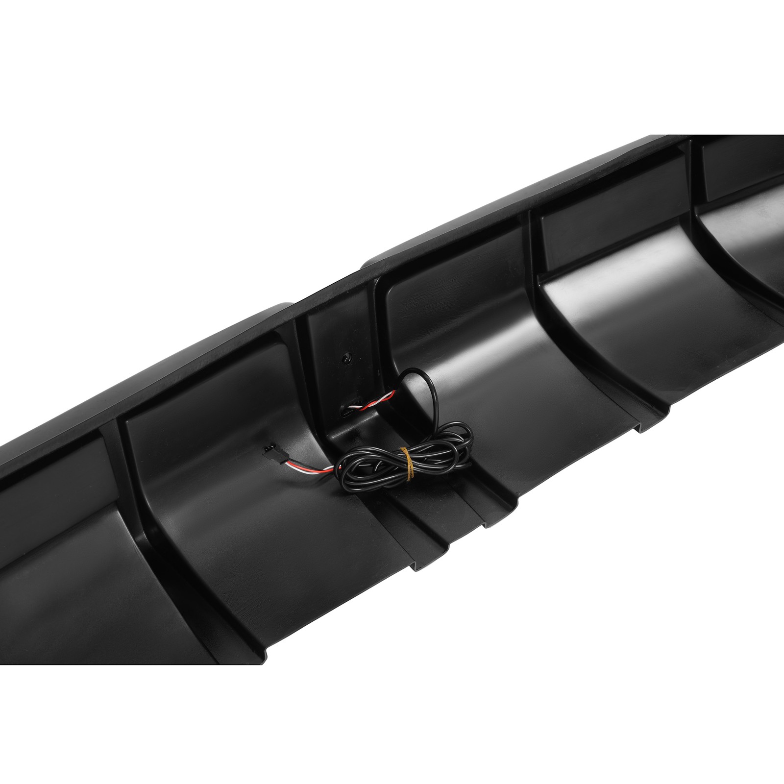 Rear Diffuser + Corner Spats W/LED For 2022-26 Honda Civic Sedan 4Dr Gloss Black