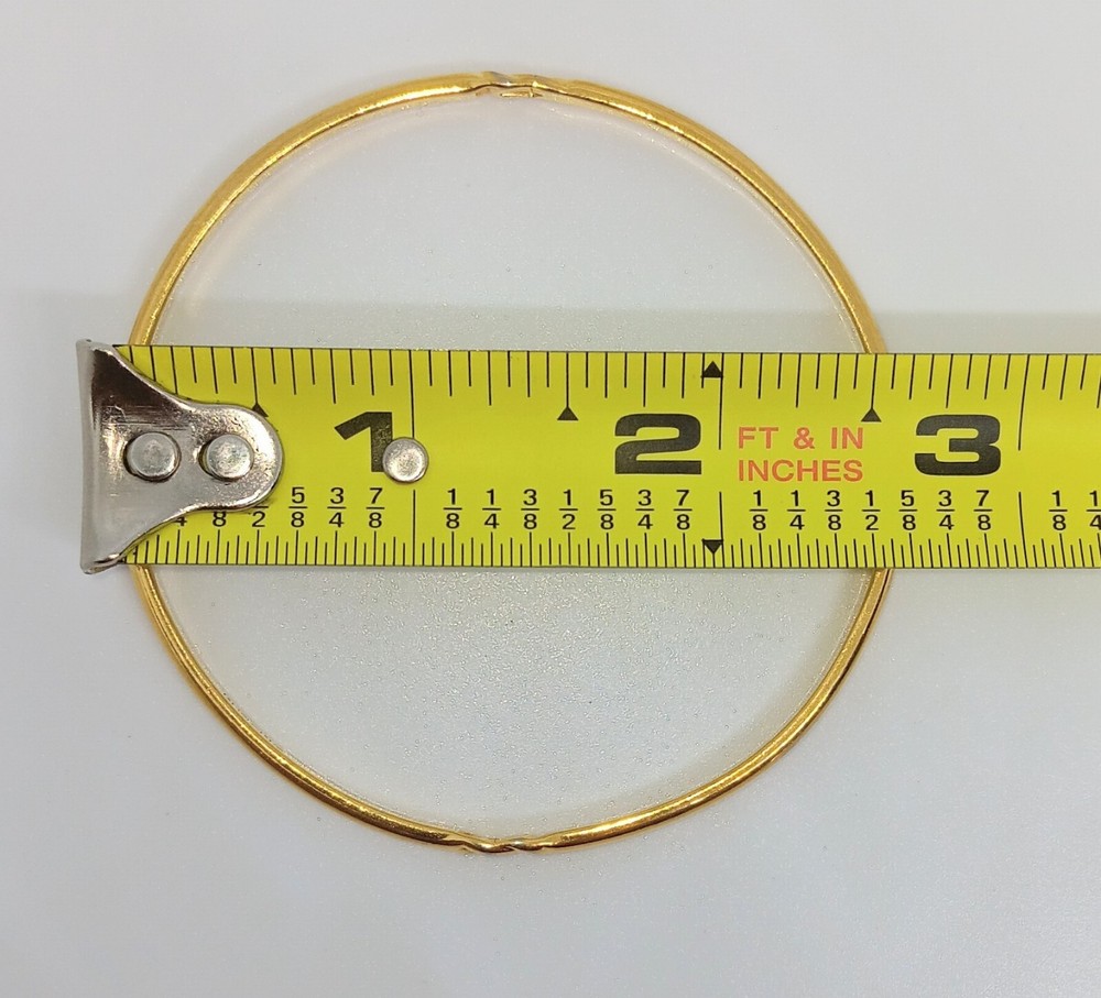 Monet Vintage Bangle 2 Bracelets Set Gold Toned Plain & Teardrop Design EUC