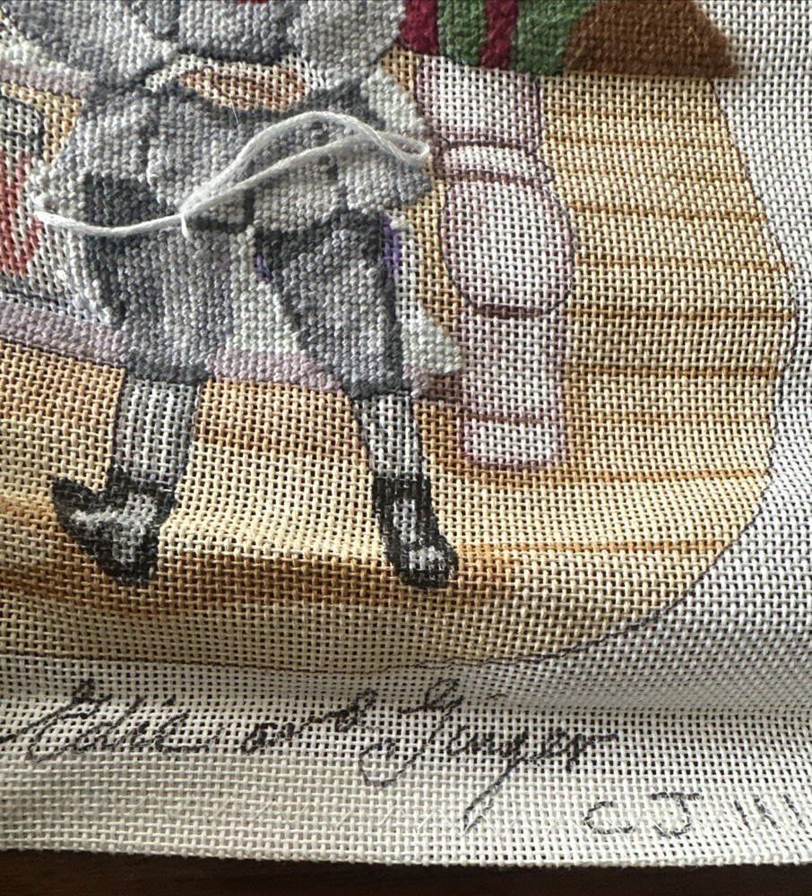 Edie Ginger Hand Painted Needlepoint Stocking CJ111B Candy Store #3