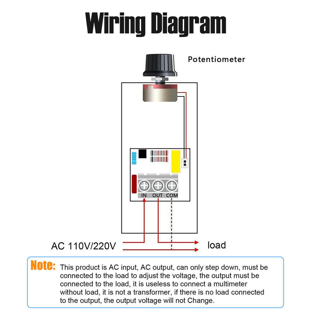 AC110-220V 6000W SCR Motor Speed Controller Adjustable Electrical Volt Regulator