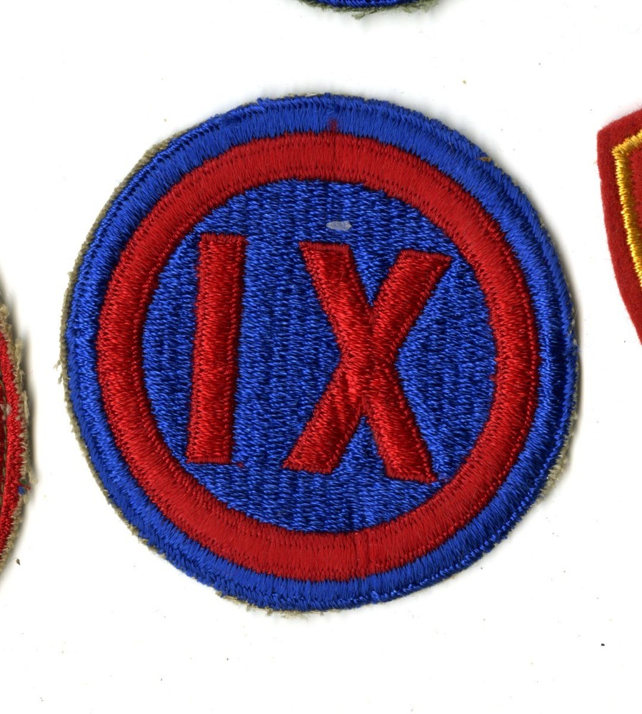 IX Corps White Back Patch WWII Vintage Pacific Theater