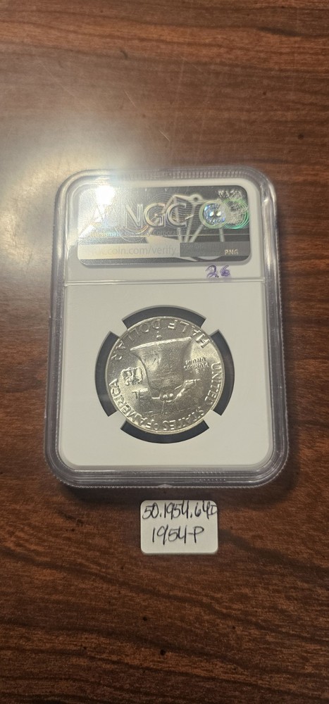1954-P Franklin Half Dollars NGC MS64 Brilliant Uncirculated