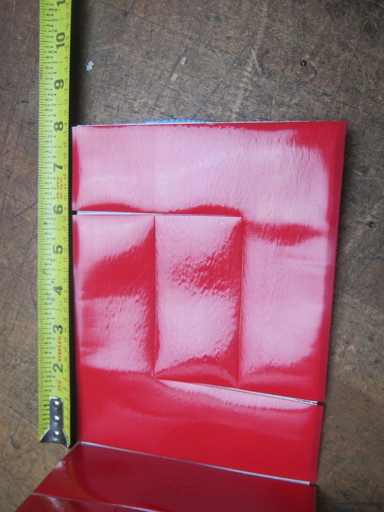 8 pcs Mighty Line red 2" angle L-shaped floor caution corners 1mm thick