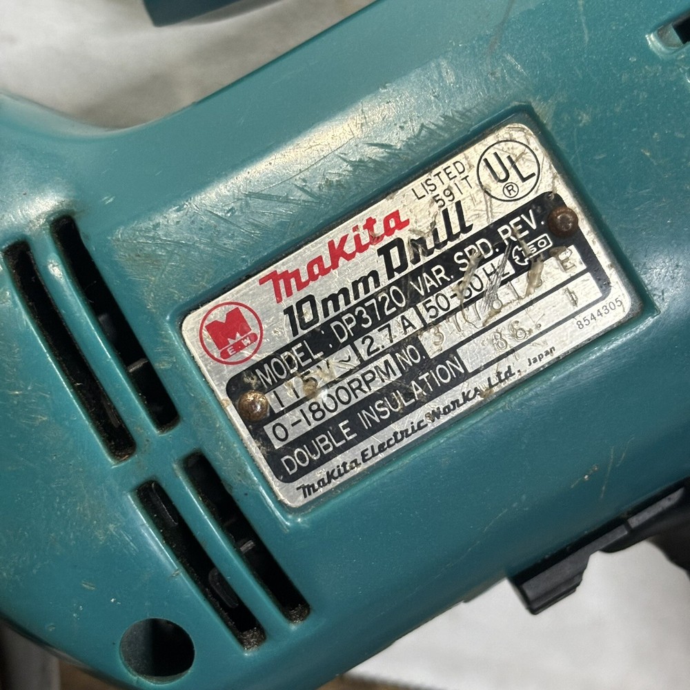 Makita 10mm Drill Model DP3720 Variable Speed Reverse Made In Japan