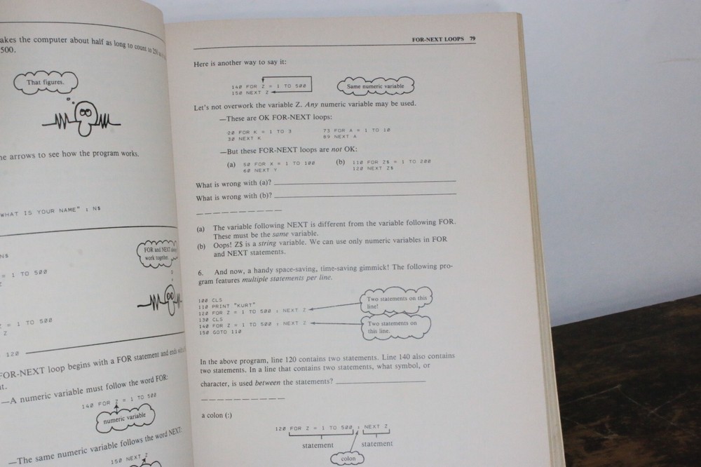 TRS-80 Basic: A Self-Teaching Guide - Vintage - Bob Albrecht STG 1980